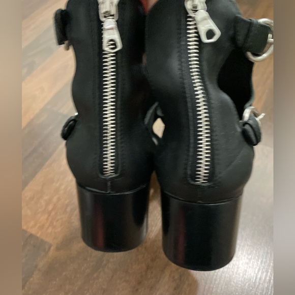 Rag Bone  N.York Italian Made Bloch Heels Ankle Wrap Sandals Size 40 - Picture 5 of 14